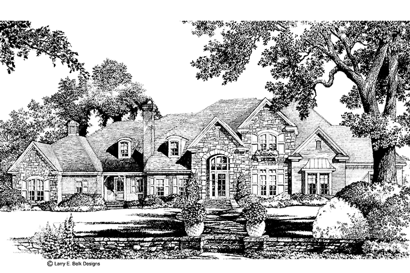 Home Plan - Exterior - Front Elevation 3 for Country House Plan #952-274 - 5 bed, 3 bath