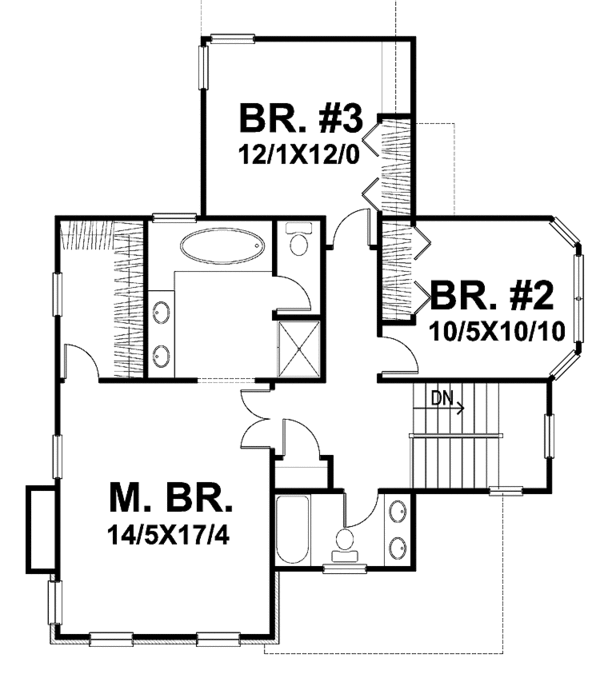 House Plan Design - Country Floor Plan - Upper Floor Plan #320-842