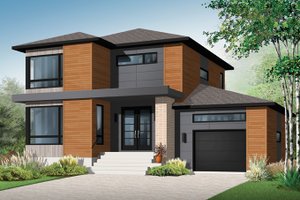 Exterior - Front Elevation 3 for Contemporary House Plan #23-2585 - 3 bed, 1.5 bath