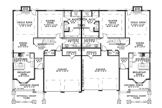 Floor Plan - Main Floor for Country House Plan #17-3291 - 4 bed, 4 bath