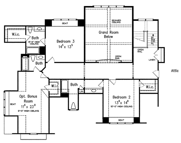 Dream House Plan - Craftsman Floor Plan - Upper Floor Plan #927-420