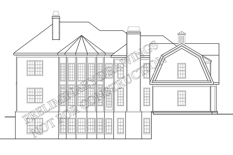 Dream House Plan - Exterior - Rear Elevation for Classical House Plan #927-845 - 5 bed, 4.5 bath