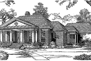 House Plan Design - Country Exterior - Front Elevation Plan #985-6