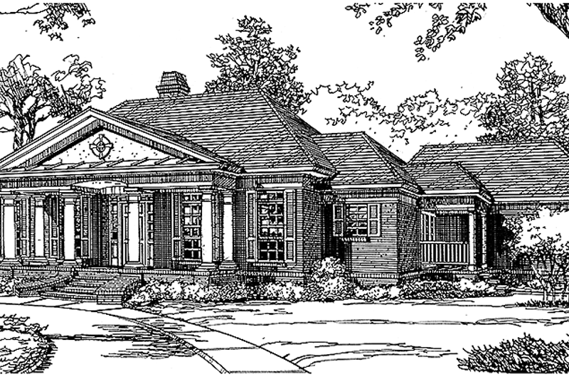 House Plan Design - Country Exterior - Front Elevation Plan #985-6