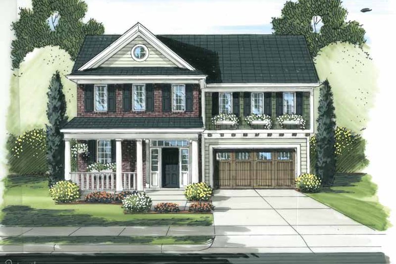 Home Plan - Exterior - Front Elevation 3 for Traditional House Plan #46-811 - 4 bed, 2.5 bath