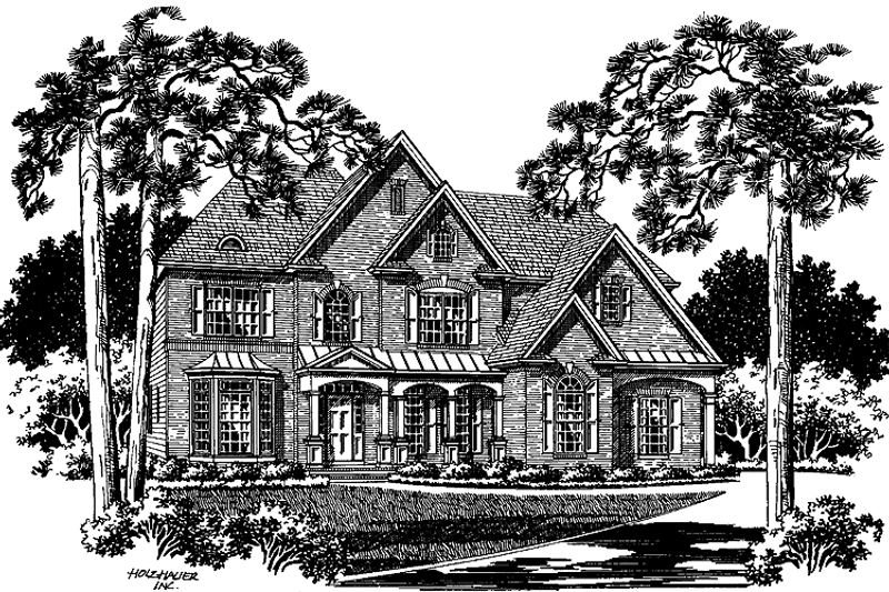 Architectural House Design - Traditional Exterior - Front Elevation Plan #54-254