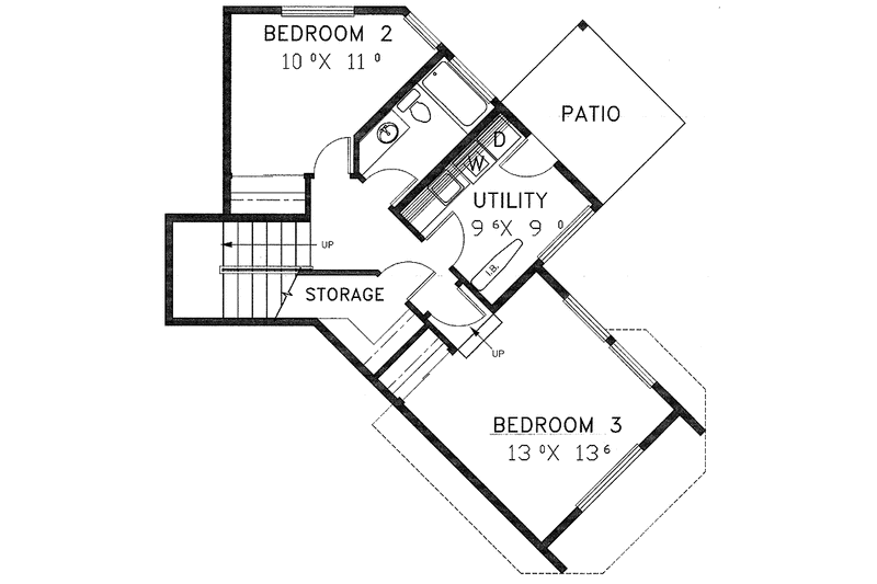 Architectural House Design - Floor Plan - Upper Floor for Country House Plan #60-801 - 3 bed, 2.5 bath