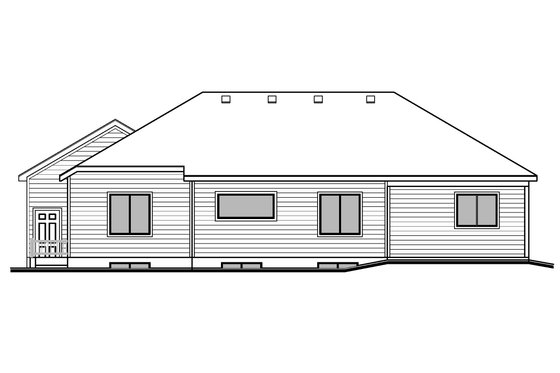 Exterior - Rear Elevation for Country House Plan #1073-23 - 3 bed, 2.5 bath