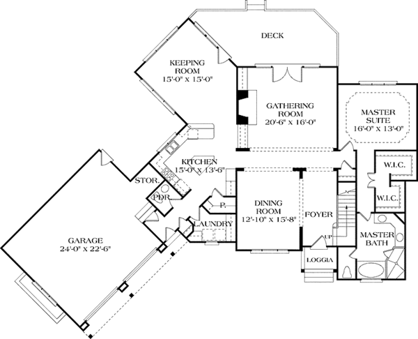 Dream House Plan - Country Floor Plan - Main Floor Plan #453-274