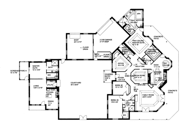 Dream House Plan - Ranch Floor Plan - Main Floor Plan #117-847