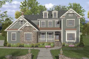 Traditional Exterior - Front Elevation Plan #56-679
