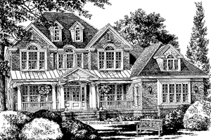 Country Exterior - Front Elevation Plan #929-706