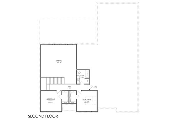 Architectural House Design - Floor Plan - Upper Floor for Farmhouse House Plan #1119-18 - 4 bed, 2.5 bath