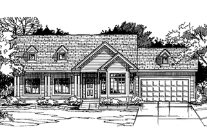 Dream House Plan - Country Exterior - Front Elevation Plan #334-127