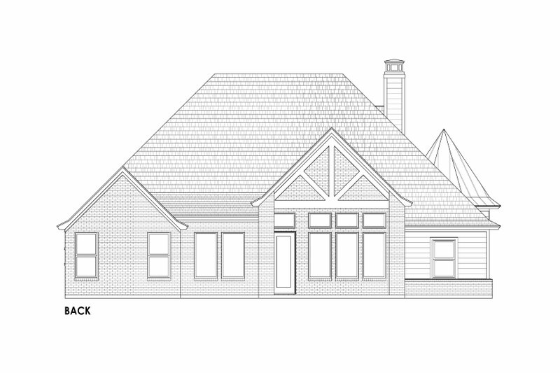 House Design - Exterior - Rear Elevation 1 for Tudor House Plan #1096-104 - 4 bed, 2 bath