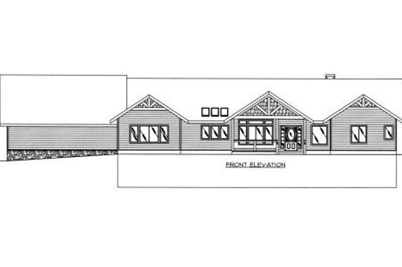 House Blueprint - Exterior - Rear Elevation for Bungalow House Plan #117-371 - 4 bed, 3 bath