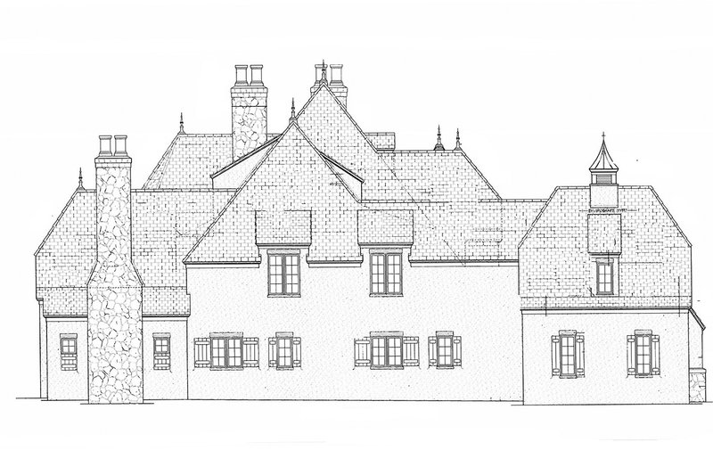 Dream House Plan - Exterior - Other Elevation 1 for European House Plan #453-608 - 5 bed, 5 bath