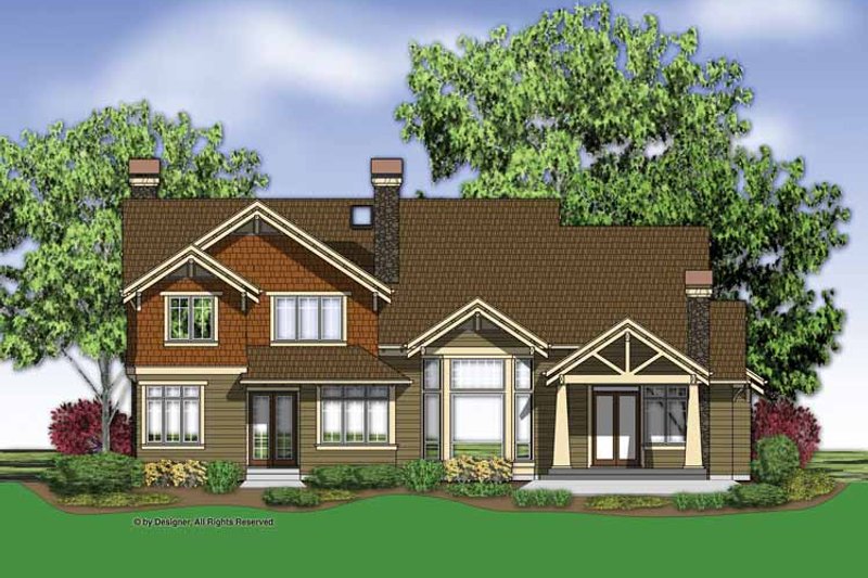 Dream House Plan - Exterior - Rear Elevation for Traditional House Plan #48-877 - 4 bed, 4.5 bath