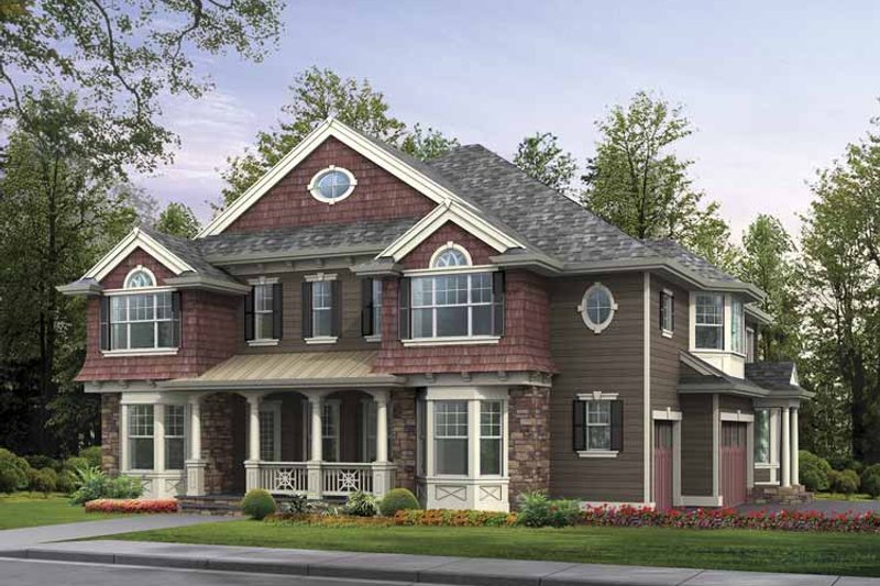 Dream House Plan - Exterior - Front Elevation 3 for Craftsman House Plan #132-514 - 5 bed, 5.5 bath