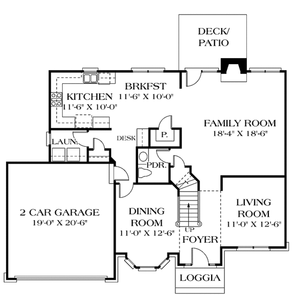 Dream House Plan - Colonial Floor Plan - Main Floor Plan #453-478