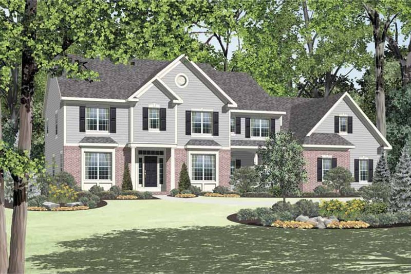 Dream House Plan - Colonial Exterior - Front Elevation Plan #328-449