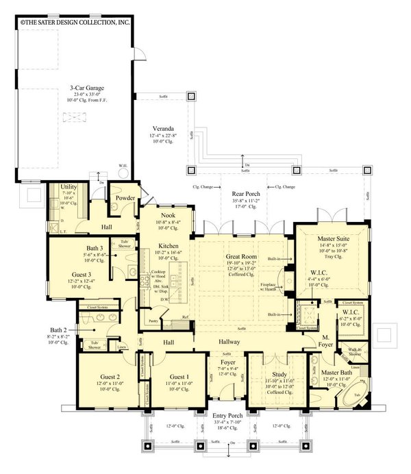 Craftsman Floor Plan - Main Floor Plan #930-543