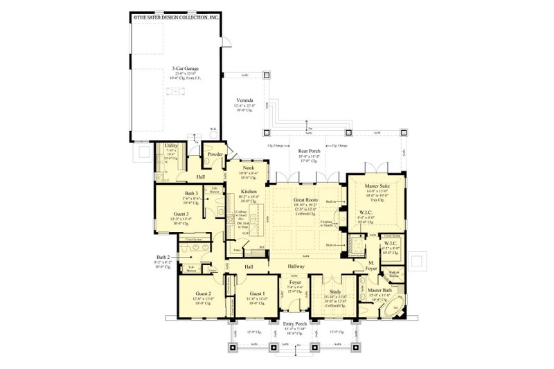 Dream House Plan - Floor Plan - Main Floor for Craftsman House Plan #930-543 - 4 bed, 3.5 bath