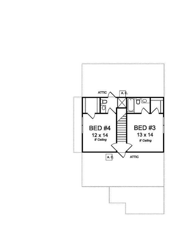 Cottage Floor Plan - Upper Floor Plan #513-2213