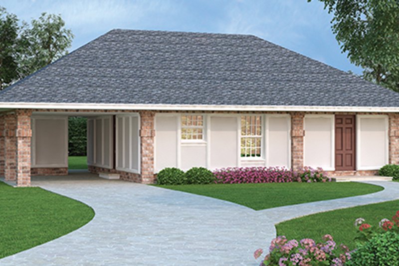 Home Plan - Exterior - Front Elevation 4 for European House Plan #45-560 - 4 bed, 2 bath