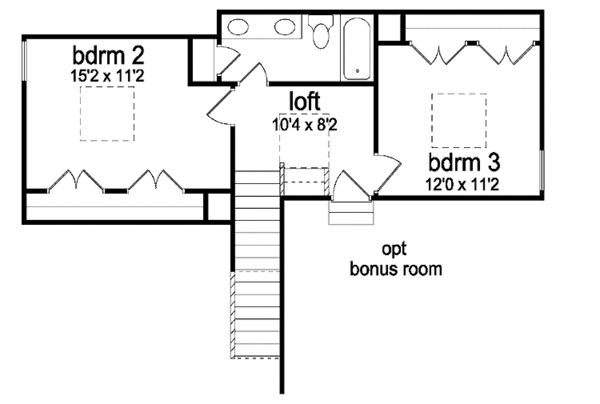 Architectural House Design - Craftsman Floor Plan - Upper Floor Plan #84-757