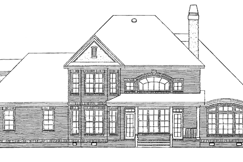 House Plan Design - Exterior - Rear Elevation 1 for Traditional House Plan #929-341 - 3 bed, 2.5 bath