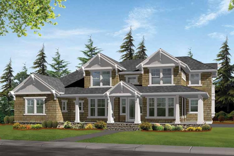 Dream House Plan - Craftsman Exterior - Front Elevation Plan #132-468