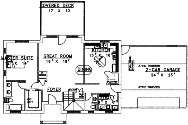 Dream House Plan - Traditional Floor Plan - Main Floor Plan #117-281