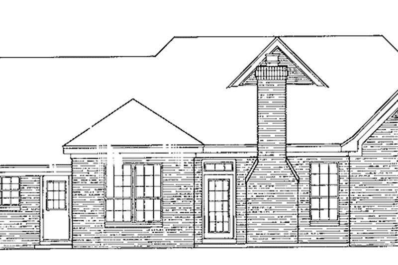 Home Plan - Exterior - Rear Elevation for Ranch House Plan #952-172 - 3 bed, 2 bath