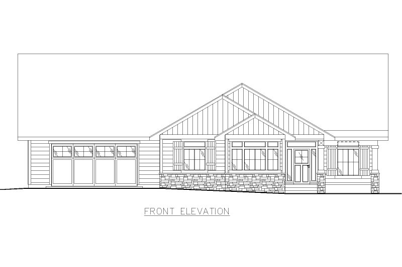 Home Plan - Exterior - Front Elevation 3 for Traditional House Plan #117-1065 - 4 bed, 2 bath