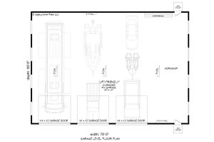 Floor Plan - Main Floor for Contemporary House Plan #932-943, 0 bath