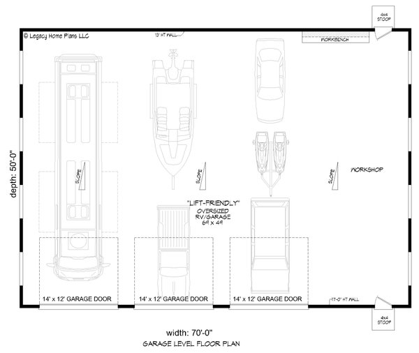 House Blueprint - Contemporary Floor Plan - Main Floor Plan #932-943