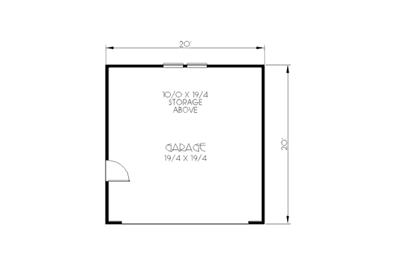 Floor Plan - Main Floor for Bungalow House Plan #423-18, 0 bath
