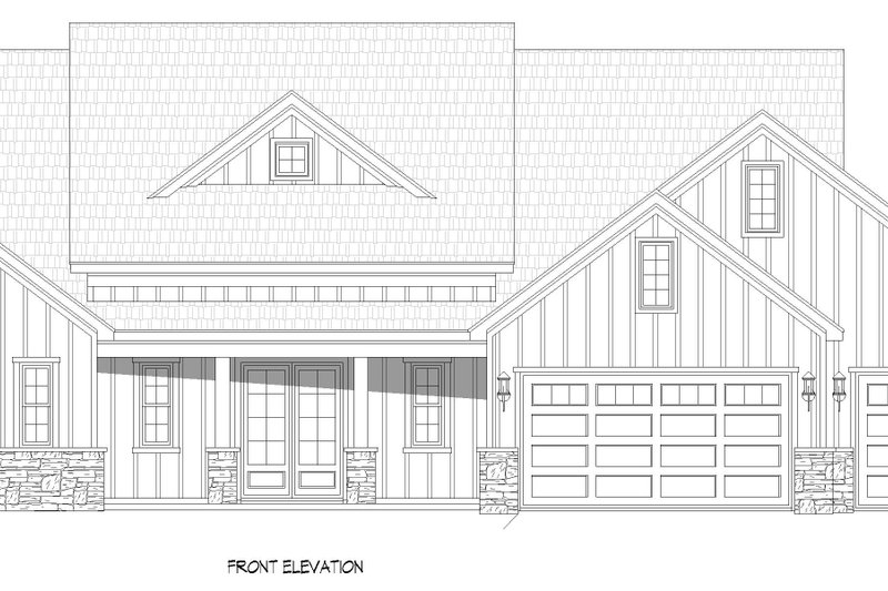 Home Plan - Exterior - Front Elevation 3 for Country House Plan #932-1442 - 4 bed, 4.5 bath