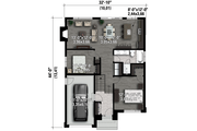 Contemporary Style House Plan - 2 Beds 1 Baths 1064 Sq/Ft Plan #25-4284 