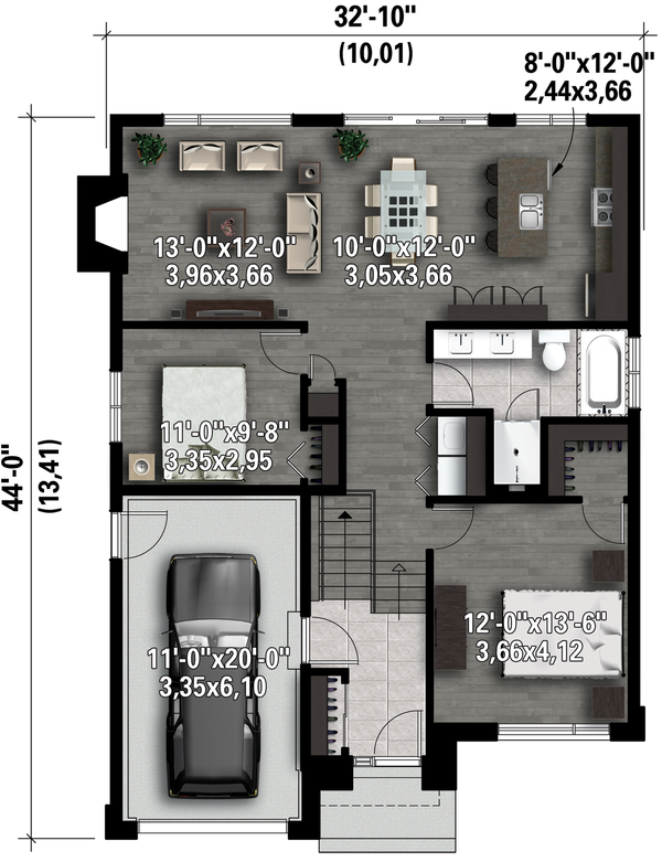 House Design - Contemporary Floor Plan - Main Floor Plan #25-4284