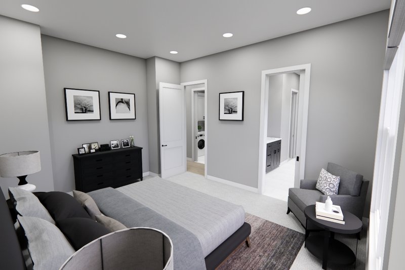 Architectural House Design - Interior - Master Bedroom for Farmhouse House Plan #51-1270 - 4 bed, 3.5 bath