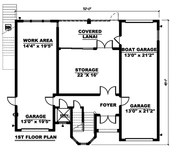 Cottage Floor Plan - Lower Floor Plan #27-249