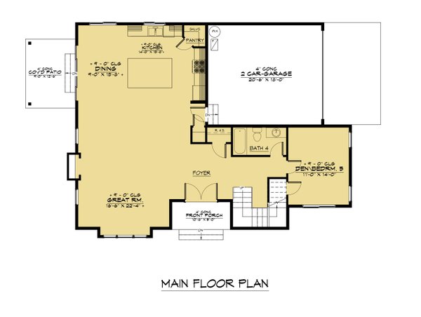 Dream House Plan - Traditional Floor Plan - Main Floor Plan #1066-201