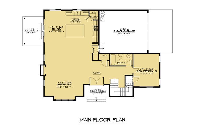 House Blueprint - Floor Plan - Main Floor for Traditional House Plan #1066-201 - 5 bed, 4 bath