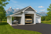 Barndominium Style House Plan - 0 Beds 0 Baths 1429 Sq/Ft Plan #1115-6 