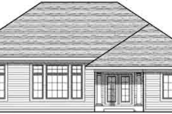 Exterior - Rear Elevation for Traditional House Plan #70-827 - 3 bed, 2 bath