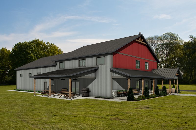 Architectural House Design - Exterior - Other Elevation for Barndominium House Plan #1084-15 - 4 bed, 2.5 bath
