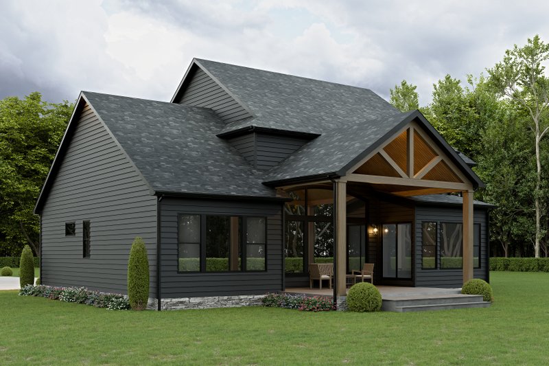 House Blueprint - Exterior - Rear Elevation for Craftsman House Plan #1089-26 - 5 bed, 4 bath