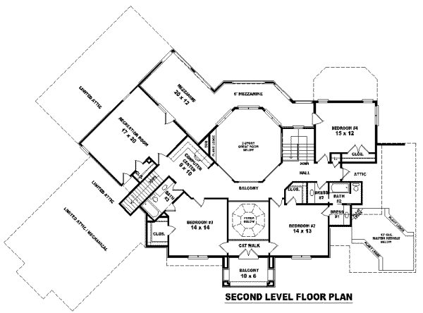 European Floor Plan - Upper Floor Plan #81-1356